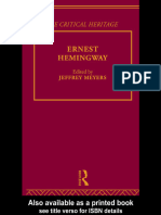 Ernest Hemingway the Critical Heritage