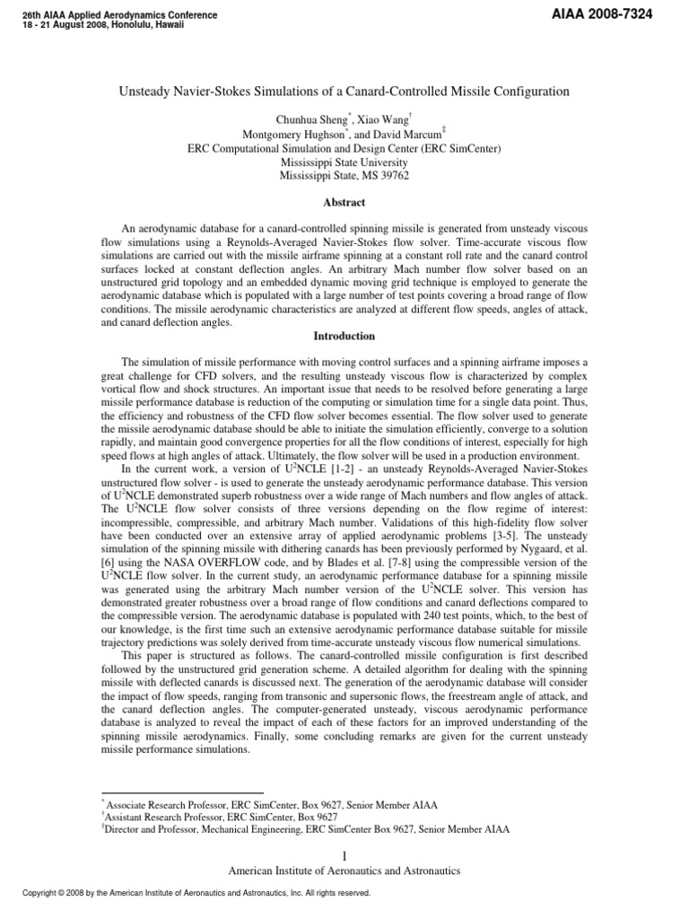 Sheng 2008 - Research On Control Force Aerodynamic Model of A Guided ...