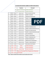 Roundown Acara Kegiatan LKBB Covid