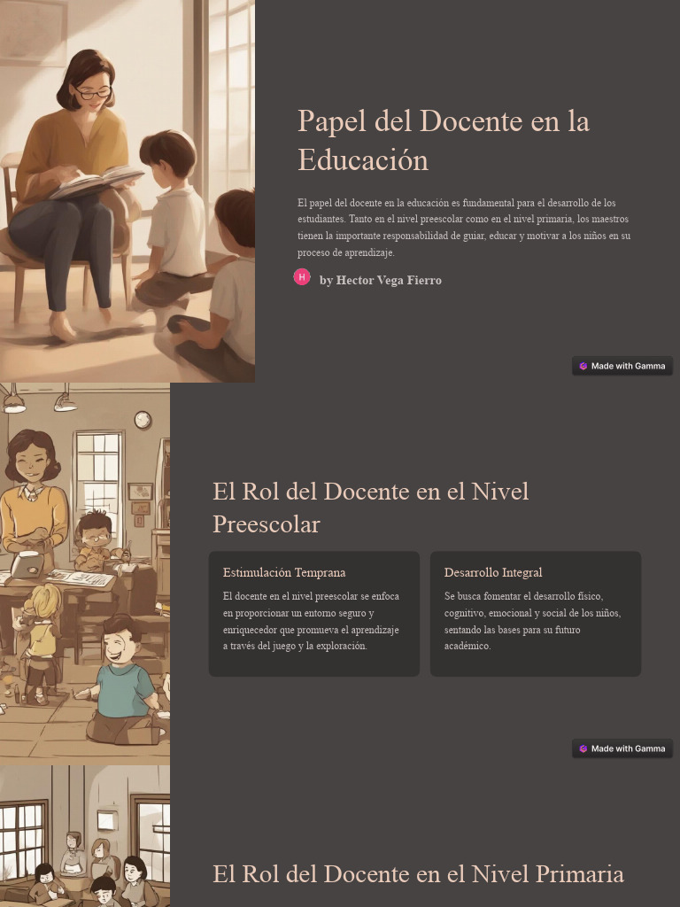 Papel Del Docente en La Educacion | PDF | Educación de la primera ...