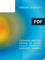Cognitive-Affective Profile of Gifted Adult Foreign Language Learners, 2012
