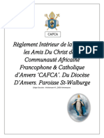 Règlement Intérieur de La Chorale Les Amis Du Christ de La Communauté Africaine Francophone