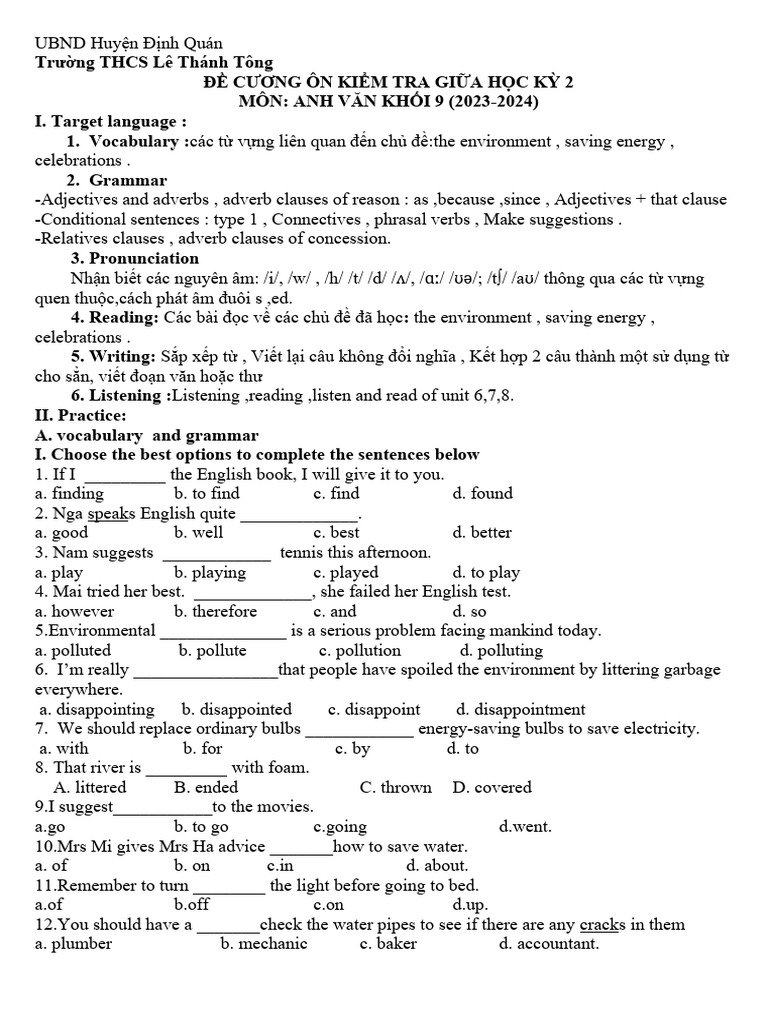 Tieng anh 8 unit 11 listen and read kh m ph ki n th c h p d n