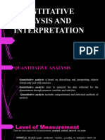 Quantitative Analysis and Interpretation Measures of Variability and Relative Position