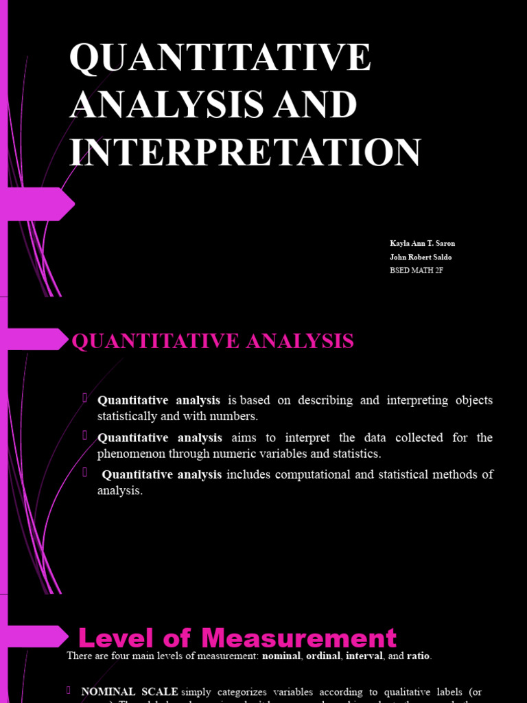 Quantitative Analysis and Variability | PDF | Level Of Measurement ...