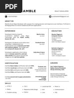 Pratik Kamble Single Page Resume