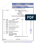 Rain 2023 - 2024 Course Registration Form