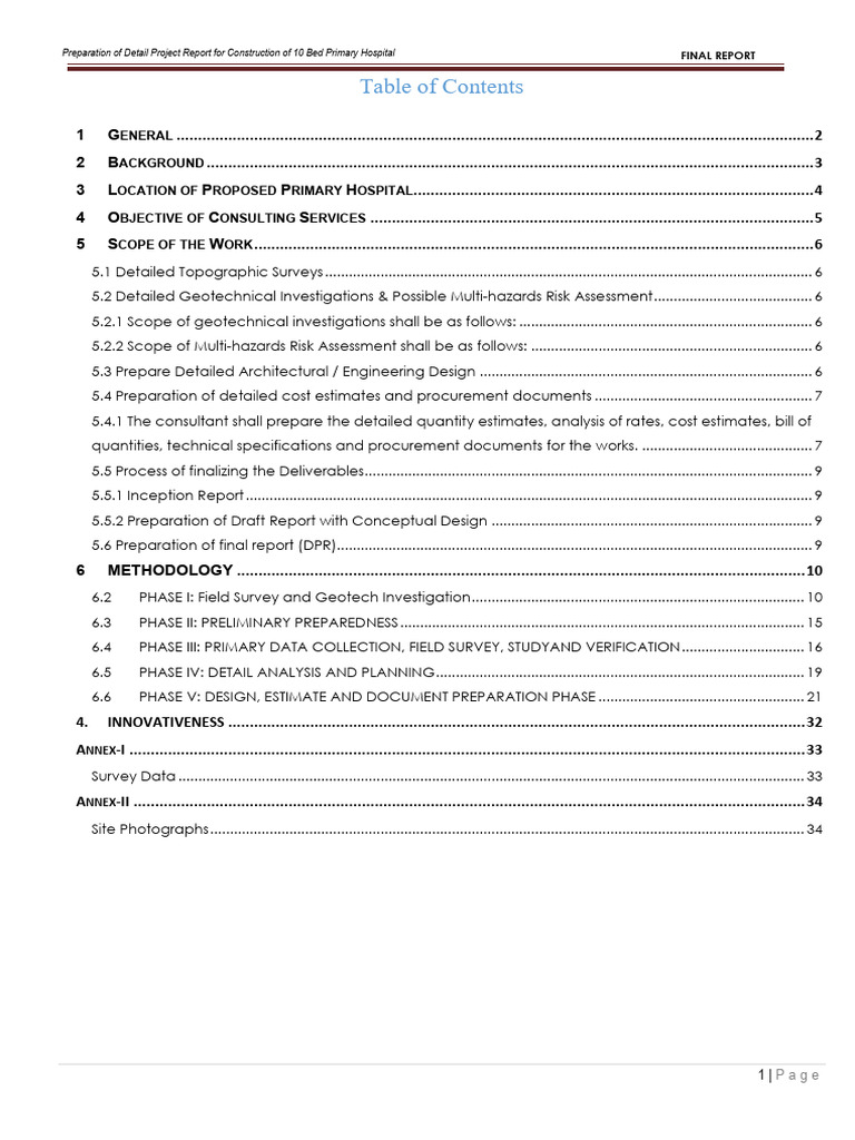 Main Report - 2 | PDF | Health Care | Topography