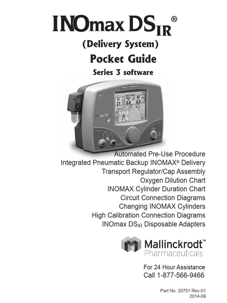 INOmax DSIR Plus Pocket Guide | PDF | Equipment | Gases