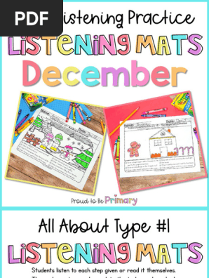 04 - Christmas Listening & Following Directions Activities - December - Listen & Draw