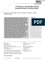 Judicious Selection of Precursors With Suitable ChemicalValence State For Controlled Growth of Transition MetalChalcogenides