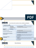 Fases de Intervención Comunitaria, Técnicas Cualitativas y Participativas.