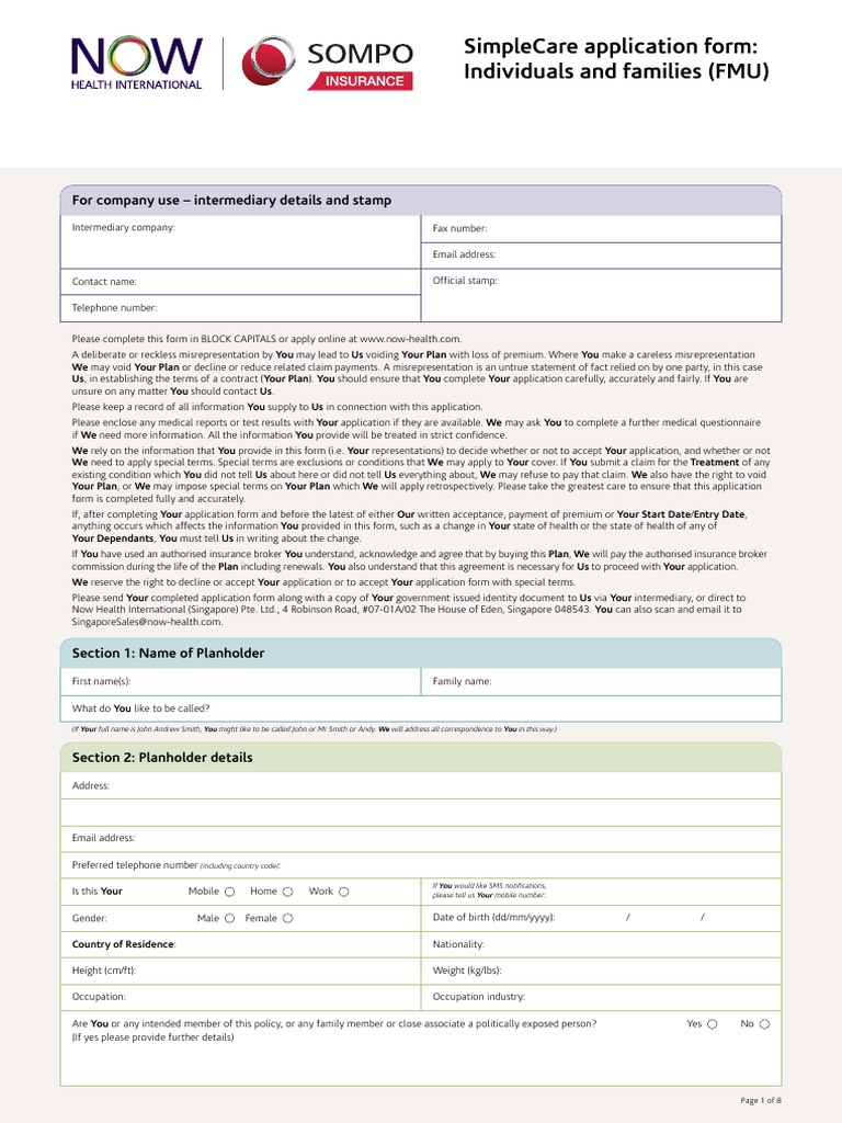 SimpleCare Health Plan Application | PDF | Insurance | Payments