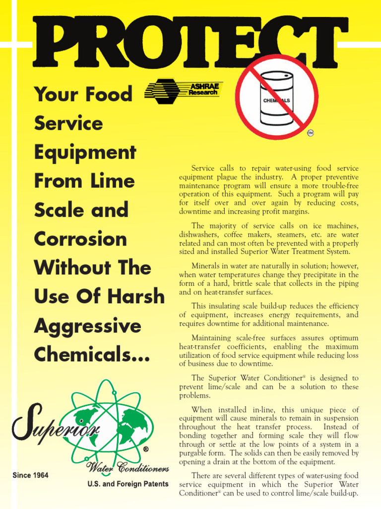 Protect Your Food Service Equipment PDF Dishwasher Water