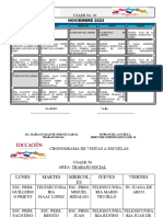 Cronograma y Agenda Del Mes