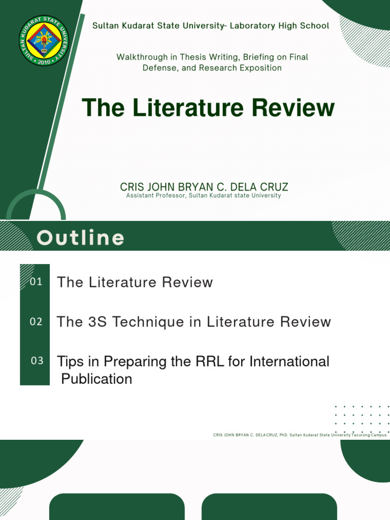 Writing The Literature Of The Study Basics Pdf Methodology Citation