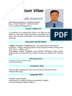Mahade Hassan CV Complete SSC, HSC