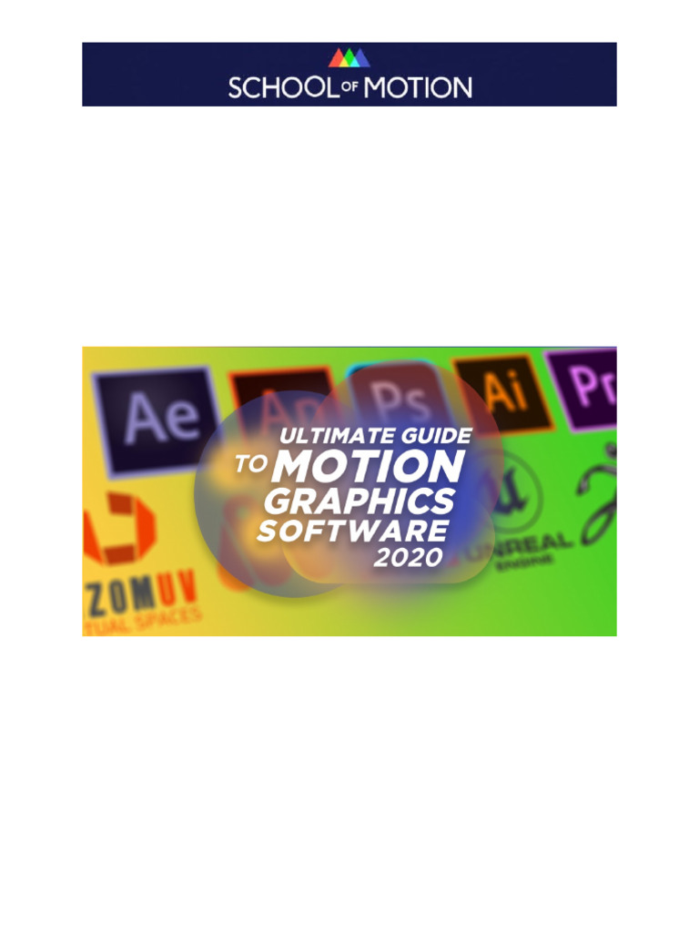 The ultimate guide to motion graphics software 2020 download free pdf
