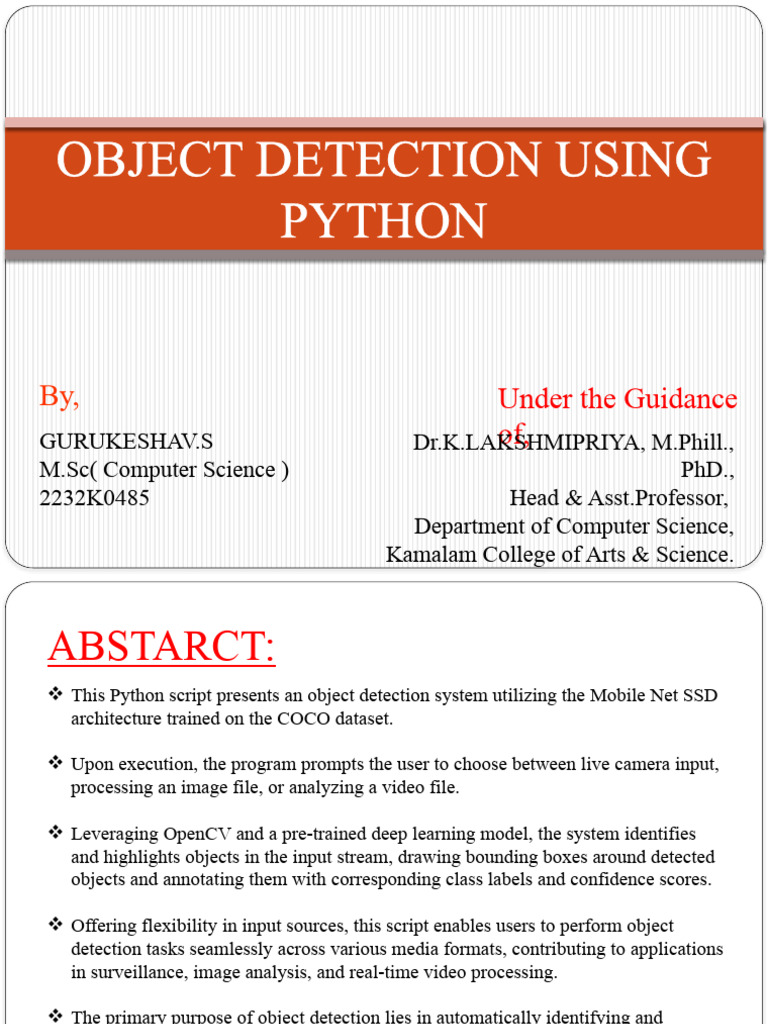 Object Detection Using Python-guru | PDF