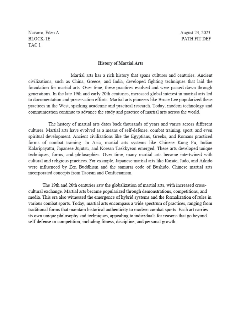 History of Martial Arts | PDF | Karate | Chinese Martial Arts