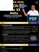 Maths (Class-XI) Formula Revision - 240124 - 213114