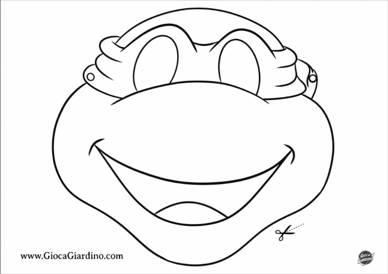 Maschera Tartaruga Ninja Da Colorare | PDF
