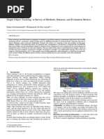 Single Object Tracking A Survey of Methods Dataset