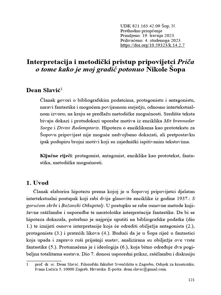 09 Interpretacija I Metodicki Pristup Pripovijetci... 121-149 | PDF