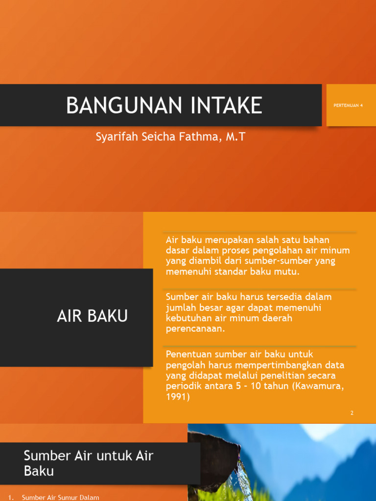 Sumber dan Pemilihan Air Baku | PDF