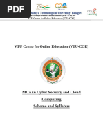 MCA in Cyber Security and Cloud Computing