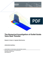 The Numerical Investigation of Outlet Guide Vane Heat Transfer