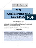 Admin Law Course Outline 2024 - Final