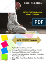 Mempersembahkan Amal Terbaik