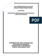 Dokumen Permohonan Evaluasi Penyepakatan BPD