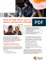 How To Help When Youre Worried About Someones Mental Health Fact Sheet