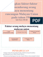 Faktor Faktor Yang Mendorong Orang Melayu Menentang Rancangan Malayan