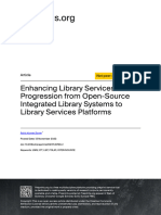 Enhancing Library Services The Progression From Op