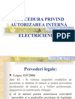 PROCEDURA Autorizare Electricieni