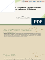 Coaching Clinic Penyusunan Proposal Program Kreativitas Mahasiswa (PKM) 2024