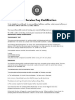 Police Service Dog Certification