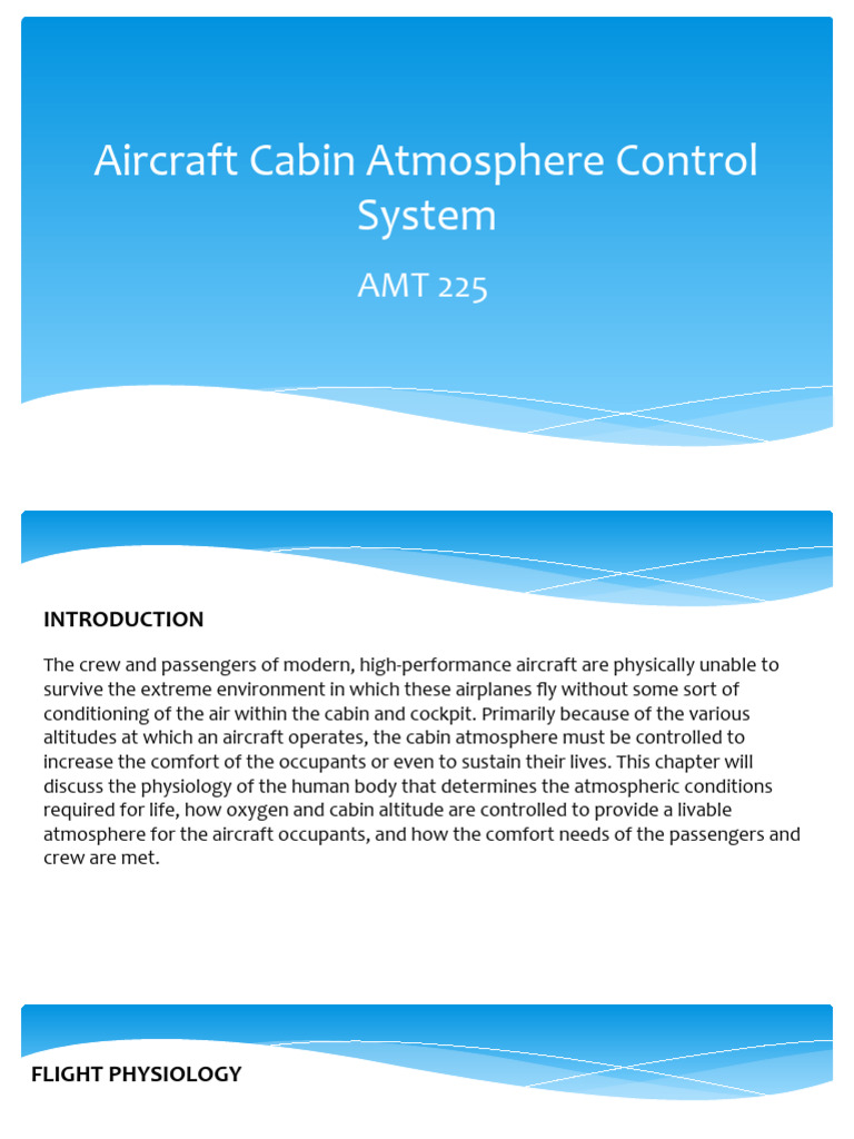 Aircraft Cabin Atmosphere Control System PDF Oxygen Hypoxia (Medical)