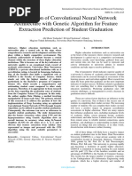 Optimization of Convolutional Neural Network Architecture With Genetic Algorithm For Feature Extraction Prediction of Student Graduation