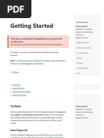 Getting Started - React