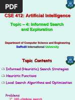 Topic - 4 (Informed Search and Exploration)