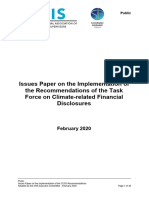 Issues Paper On The Implementation of The TCFD Recommendations