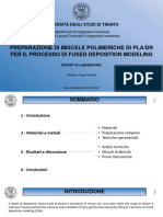 Preparazione Di Miscele Polimeriche Di PLA/gomma Devulcanizzata Per Il Processo Di Fused Deposition Modelling