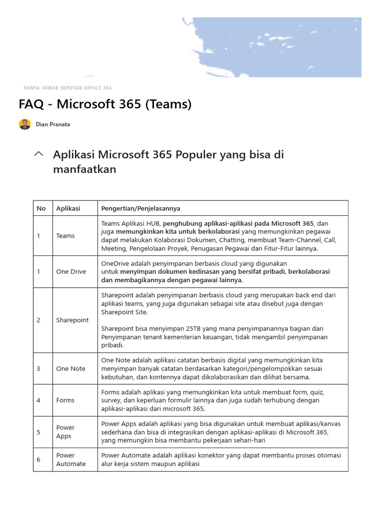 FAQ Microsoft 365 untuk Kemenkeu | PDF | Komputer | Bisnis