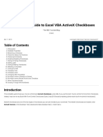 The Complete Guide To Excel VBA ActiveX Checkboxes