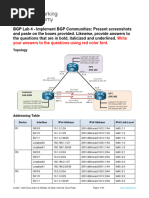 BGP Lab 4 - Implement BGP Communities