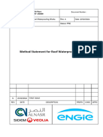 Method Statement - Roof Waterproofing Works